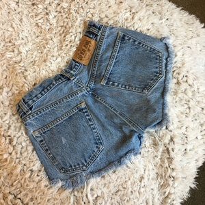Gap Blue Jeans Distressed Shorts